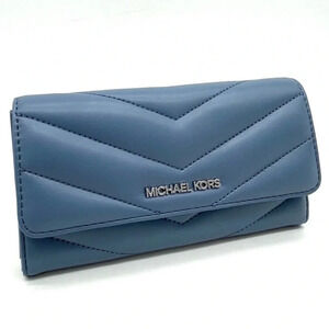 Michael Kors Large Trifold Wallet Blue Lagoon